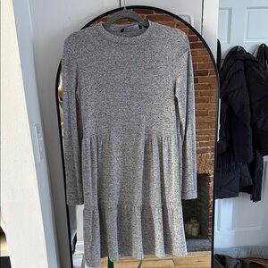 Gray Long Sleeve Dress